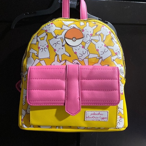 Pokémon Mini Backpack by Bioworld Yellow and Pink Pikachu - Picture 1 of 12